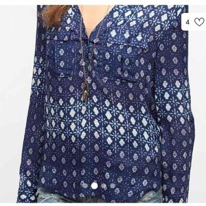 Ecoté Urban Outfitters Blue Blouse Top M